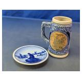 Royal Copenhagen Dish & Mini Beer Stein Lot