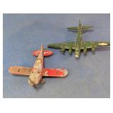 Vtg Metal Toy Airplane Figures