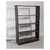 Dark Brown 5-Tier Wooden Bookshelf Display Rack