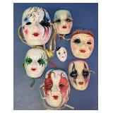 Porcelain Masquerade & Theatrical Mask Assortment