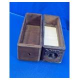 Antique Wooden Sewing Machine Drawers Set