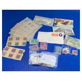 Vtg Stamp Collection, Cases & Postcard Lot