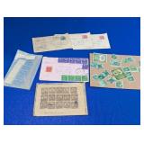 Vtg US Postage Stamps & Postmarked Covers Lot