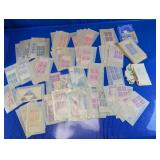 Vtg US Plate Block & Loose Postage Stamp Lot