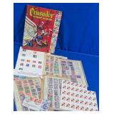 Vtg Crusader Stamp Album & Loose Stamp Collection