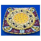 Handpainted Ceramic Dinnerware Plate Duo