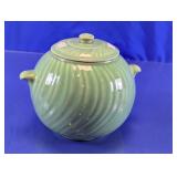 Vintage Green McCoy Swirl Cookie Jar