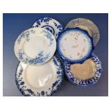 Blue & White Transferware Plates Assortment
