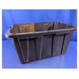Black Plastic Storage Tote