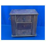 Vintage Wooden Sewing Cabinet & Storage Box