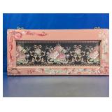 Pink Floral Wooden Wall Decor Panel