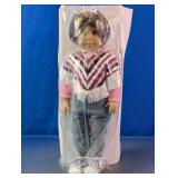 Pink & Black Outfit Porcelain Doll