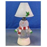Glitter Snowman Christmas Table Lamp