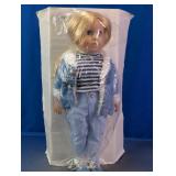 Blue Outfit Blonde Porcelain Doll