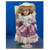 Pink Lace Dress Porcelain Doll