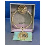 Home Trends Gold Tone Towel Ring & Hook Set