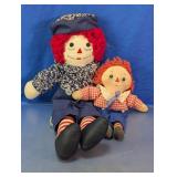 Raggedy Ann & Andy Fabric Dolls Pair