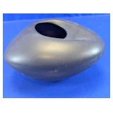 IKEA Matte Black Ceramic Pebble Organic Vase