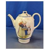 Dutch Folk Figures Ceramic Teapot