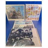 Vtg. American History Prints & Wildlife Stamps