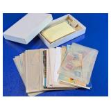 Vtg Postage Stamp & Postcard Ephemera Lot