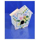 Decorative Hand-Painted Wooden Pansy Birdhouse