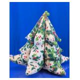 Vintage Plush Stuffed Fabric Christmas Tree Decor