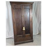 Vintage Oak Armoire Wardrobe Cabinet