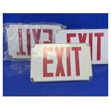 Red EXIT Sign Faceplate Replacement Covers Trio
