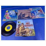 Vtg 45 RPM Vinyl Records & Read-Along Books