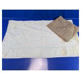 Vintage Floral Baby Quilt & Striped Ticking