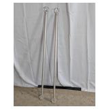 Crystal Glass Finial Curtain Rods Duo
