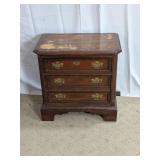 Vintage 3-Drawer Wood Nightstand End Table
