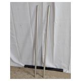 Vintage Metal Tension Lamp Extension Poles Duo