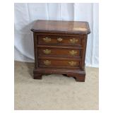 Vintage 3-Drawer Wood Nightstand End Table