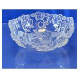 Clear Glass Floral Embossed Bowl