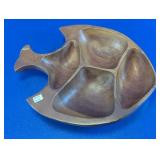 Wooden Fish-Shaped Divided Serving Tray