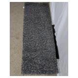 Welspun Grey Plush Shaggy Runner Rug