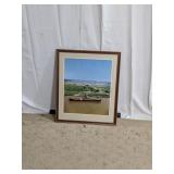 Framed Vintage Texaco Tanker Aerial Wall Art