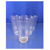 Clear Textured Glass Set