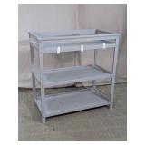 Gray Wooden Baby Changing Table w/ Shelves