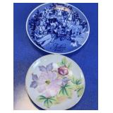 Vintage Porsgrund Norway & Japanese Plate Duo