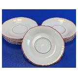 O.P. Co. Syracuse China White Scalloped Saucer