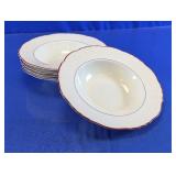 O.P. Co. Syracuse China Scalloped Soup Bowls Set