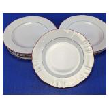 O.P. Co. Syracuse China Scalloped Plates Set