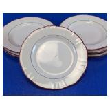 O.P. Co. Syracuse China White Scalloped Plates