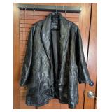Italian Stone Design Genuine Leather Coat