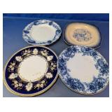Flow Blue Decorative Plate Assortment