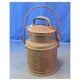 Vtg Rare 1Qt Metal Creamer w/ Lid