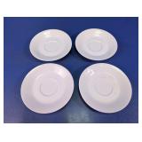 White Glass Saucers Assortment